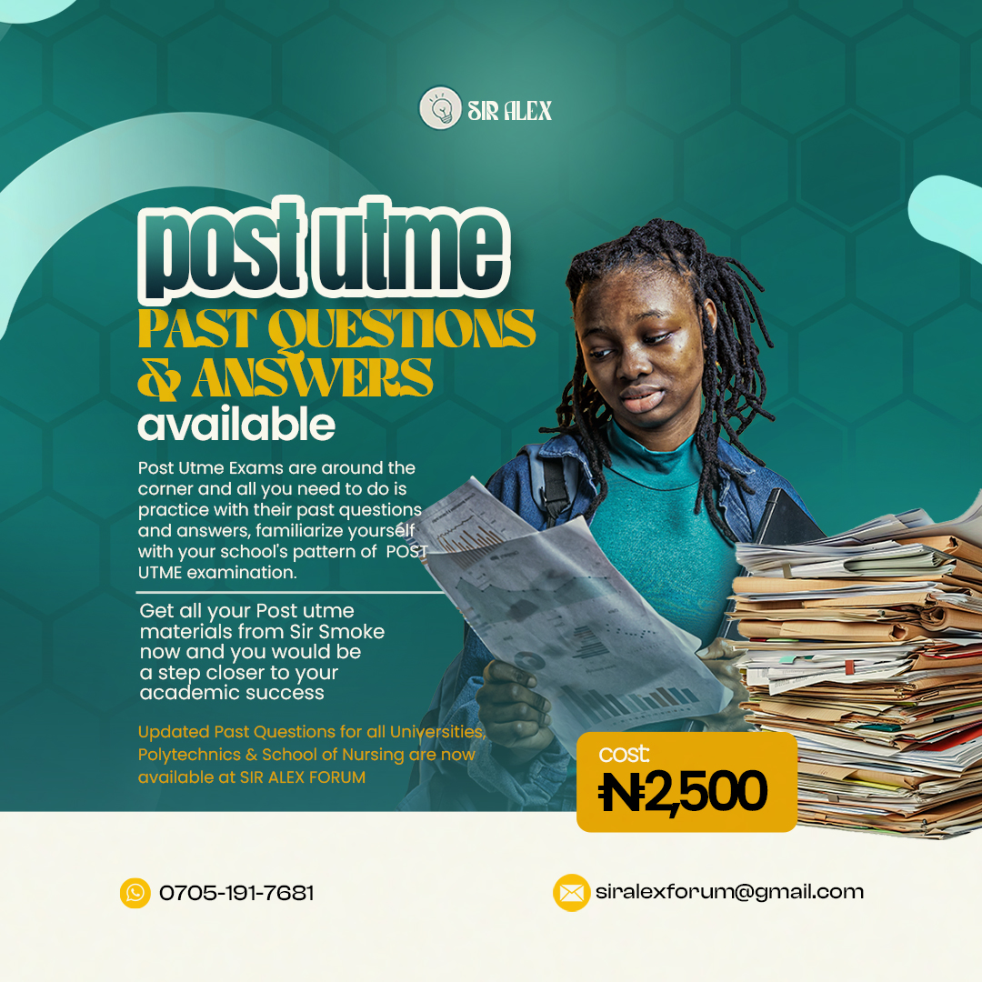 Post UTME Past Questions